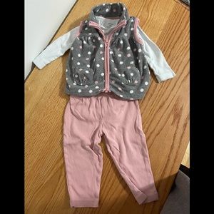 Warm baby girl 3 piece set